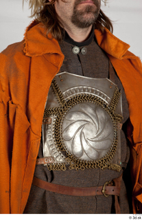  Photos Medieval Knight in cloth armor 2 Knight Medieval clothing gambeson orange cloak upper body 0011.jpg